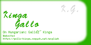 kinga gallo business card